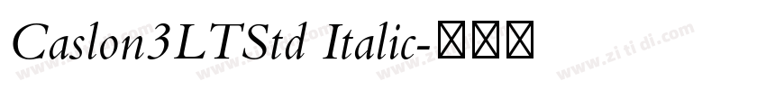 Caslon3LTStd Italic字体转换